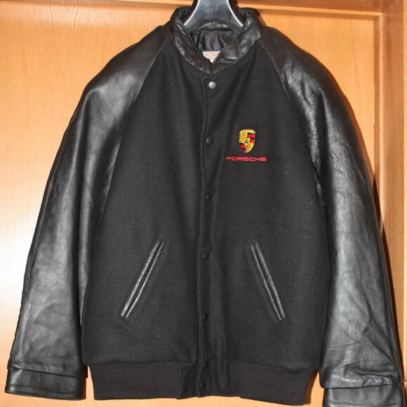 Vintage Porsche Varsity / Bomber Jacket Size M - Picture 1 of 14
